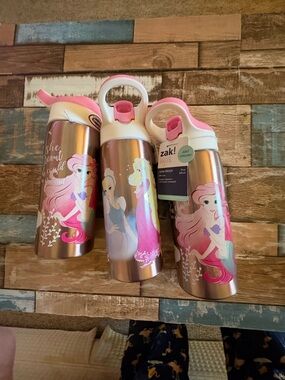 NEW- Zak! Disney Princess 
Rose gold Stainless Steel Water Bottle 
18 ounce -